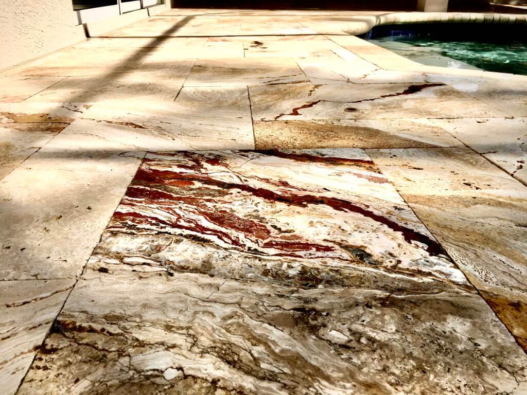 travertine with red veins
