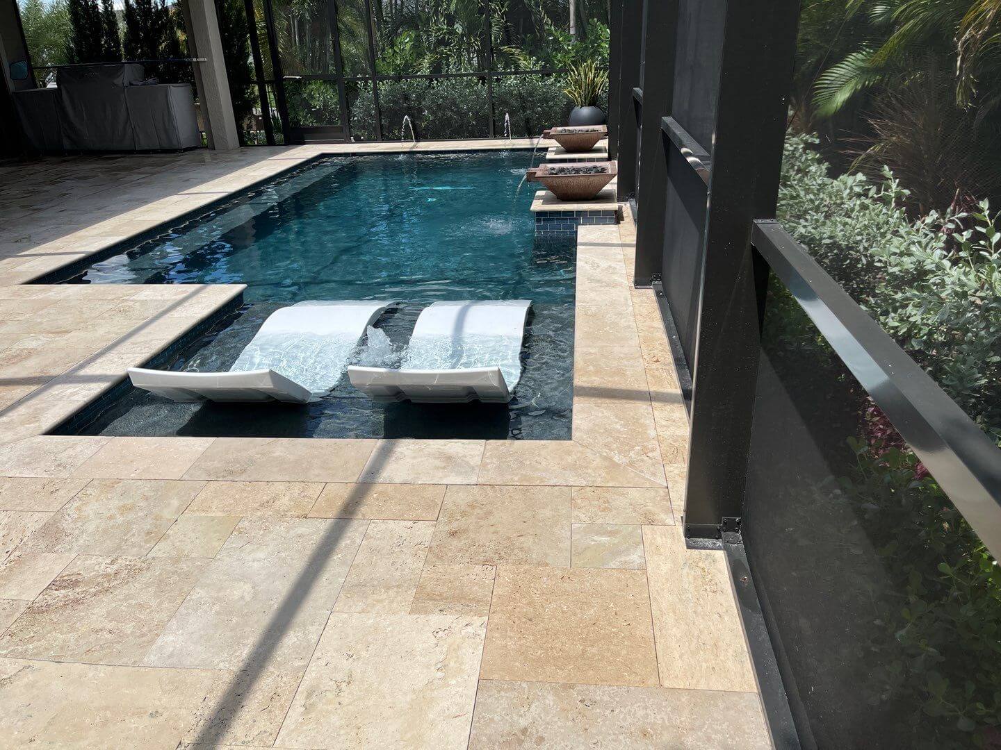 natural travertine sealant look