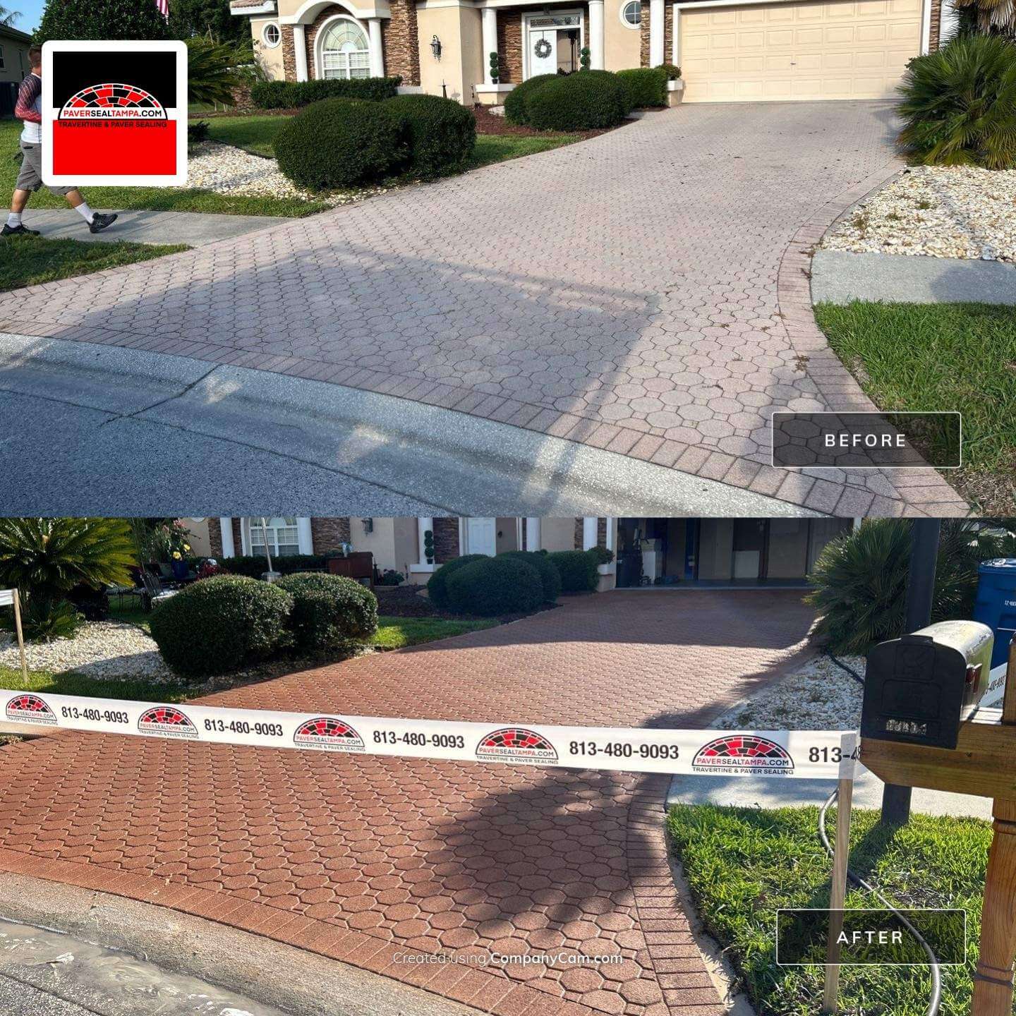 Color Restoration Pic Benefits Professional Paver Sealing