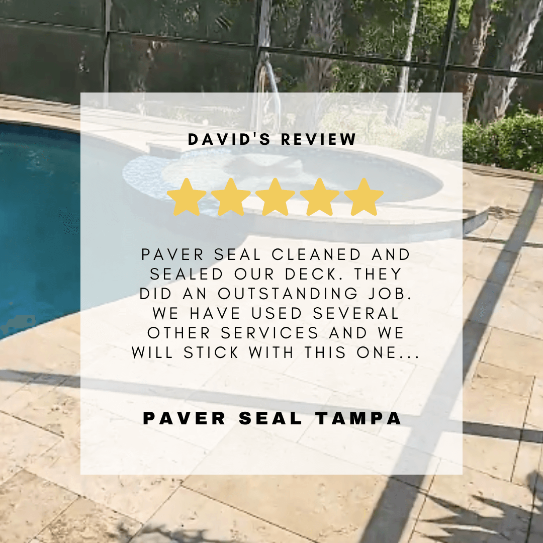 David B review travertine sealed pool deck outstanding job