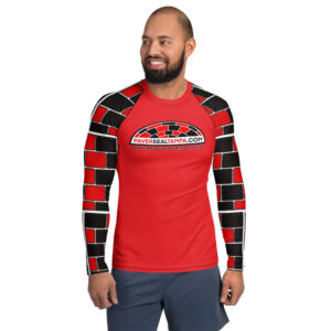 Big Bricks Red Fitted Men's Rash Guard