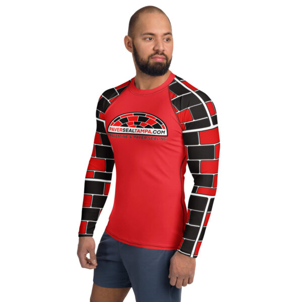 Big Bricks Red Fitted Men's Rash Guard