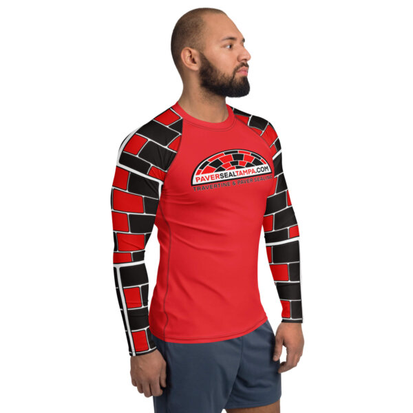 Big Bricks Red Fitted Men's Rash Guard