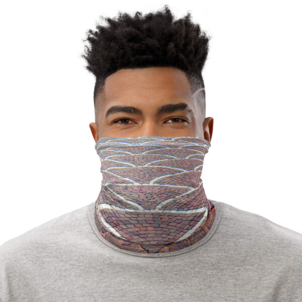 Neck Gaiter Red Fish Scale Bricks