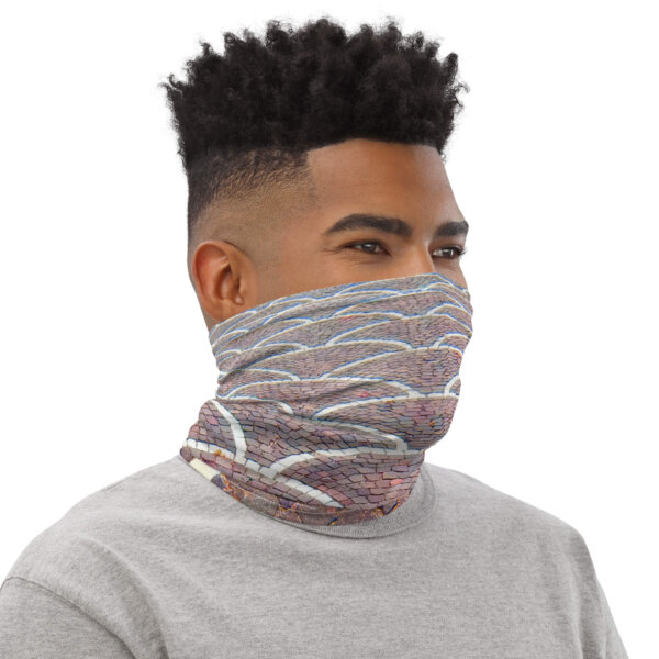 Neck Gaiter Red Fish Scale Bricks