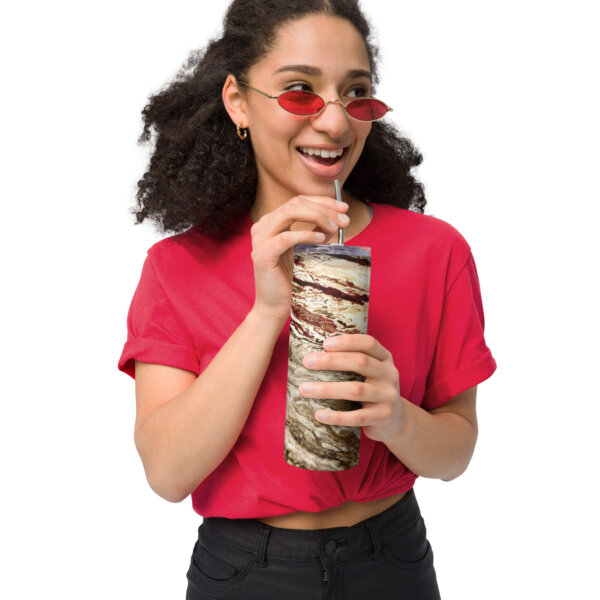 Stainless steel Travertine design tumbler