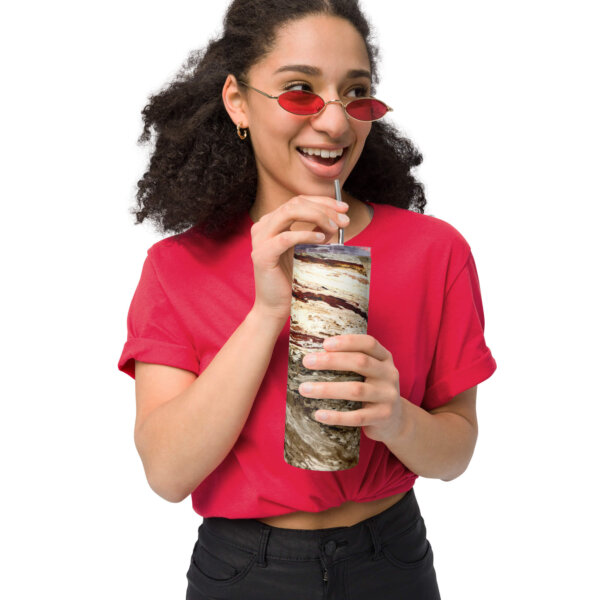 Stainless steel Travertine design tumbler