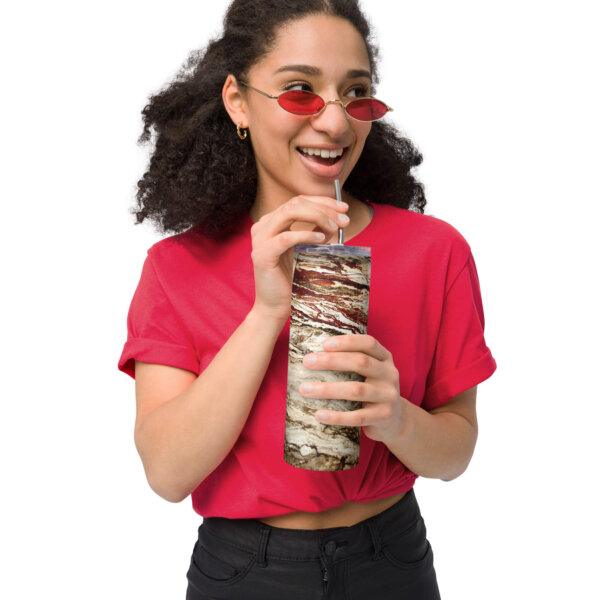 Stainless steel Travertine design tumbler